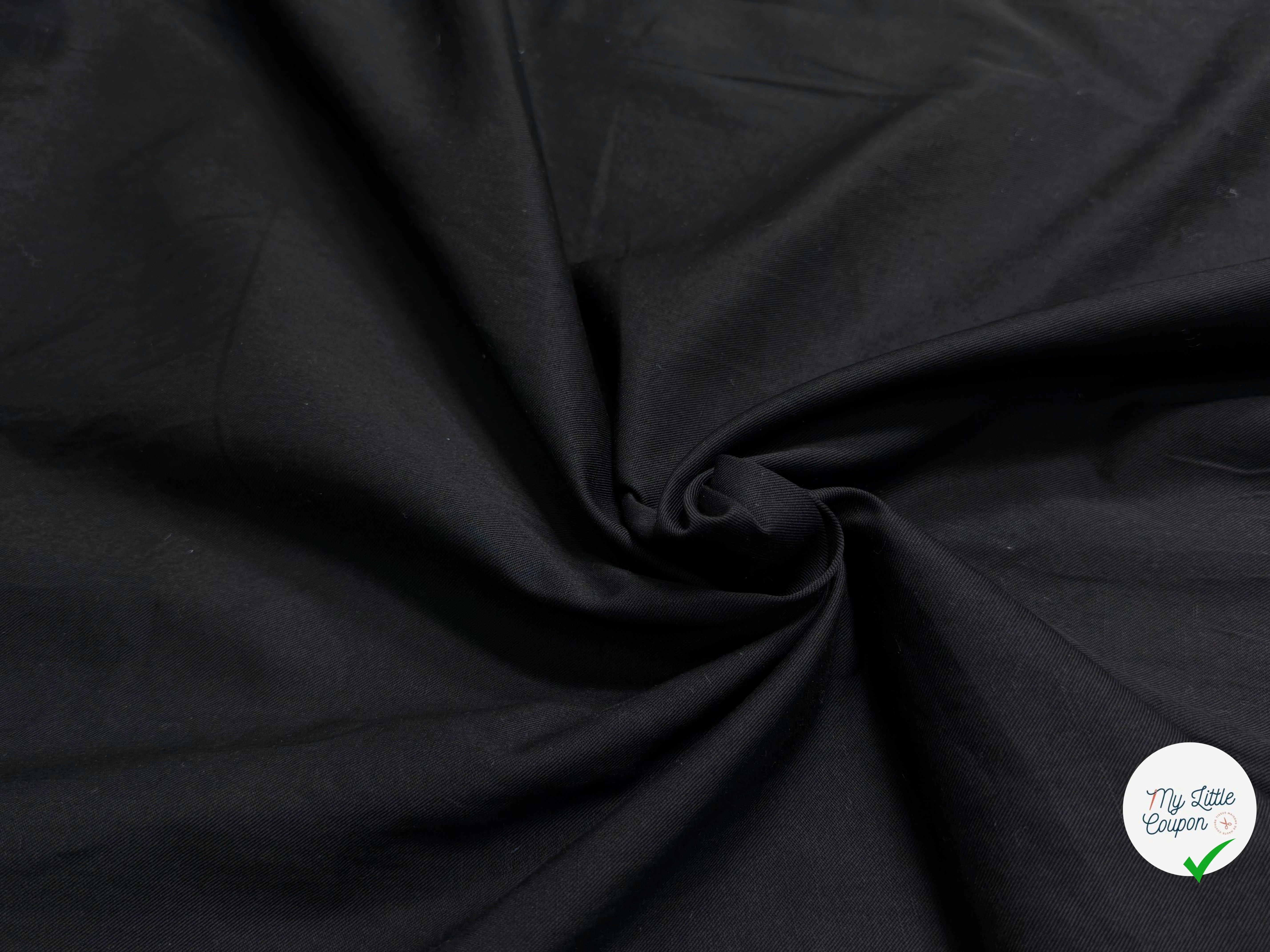 SERGÉ COTON LIN 18% LIN NOIR - My Little Coupon