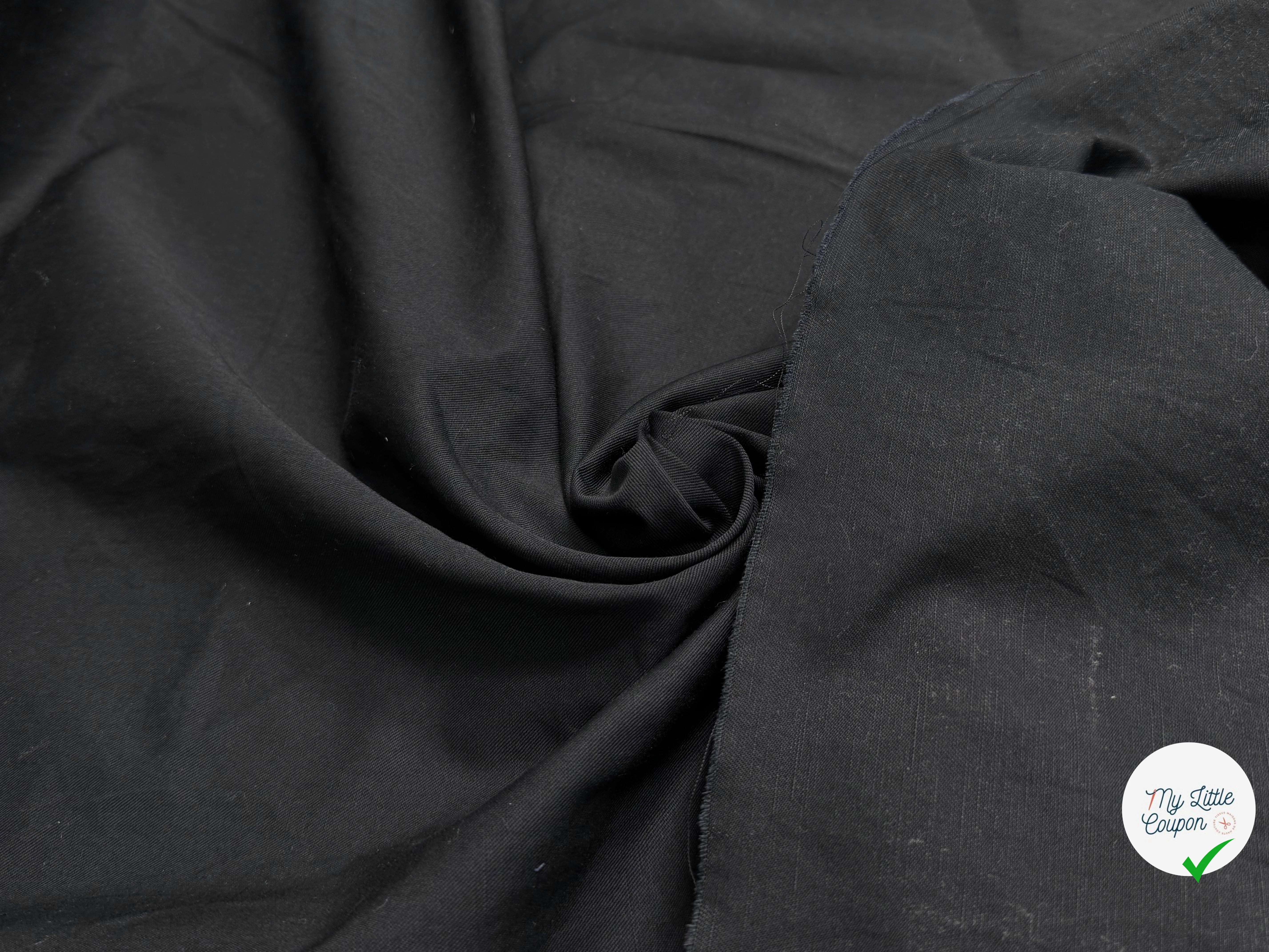 SERGÉ COTON LIN 18% LIN NOIR - My Little Coupon