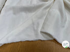 SERGÉ COTON VISCOSE LÉGÈREMENT SATINÉ BLANC CASSÉ - My Little Coupon