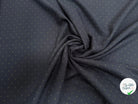 SERGÉ DE COTON BLEU NAVY POINT VERT SAUGE - My Little Coupon