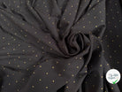 SERGÉ DE COTON NOIR POIS OR - My Little Coupon