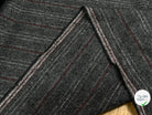 SERGÉ DE LAINE VISCOSE GRIS RAYURES ROUGE ET BLANC 31% LAINE 27% VISCOSE - My Little Coupon