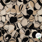 Sergé de viscose EcoVero cercles sable - vue à plat