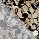 Sergé de viscose EcoVero cercles sable - détail du motif