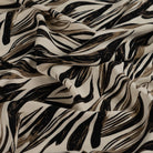 Sergé de viscose EcoVero feuilles pinceau sable - mise en situation