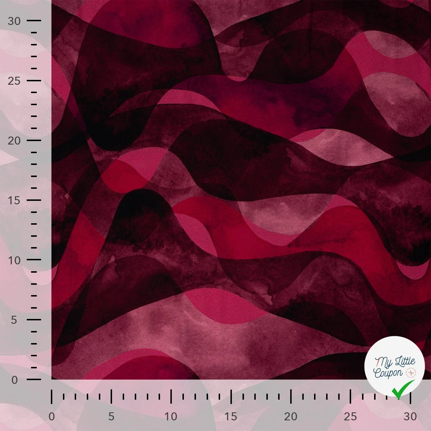 Sergé de viscose EcoVero vagues cyclamen - texture