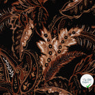 Sergé de viscose imprimé cachemire taupe - vue à plat