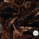 Sergé de viscose imprimé cachemire taupe - drapé