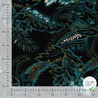 Sergé de viscose imprimé cachemire turquoise - mise en situation