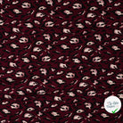 Sergé de viscose imprimé léopard bordeaux - vue à plat