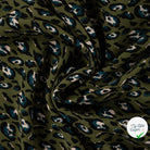 Sergé de viscose imprimé léopard turquoise - drapé