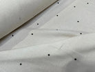 SERGÉ VISCOSE DUVETEUSE BLANC CASSÉ FLUIDE POIS NOIR - My Little Coupon