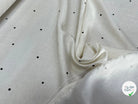SERGÉ VISCOSE DUVETEUSE BLANC CASSÉ FLUIDE POIS NOIR - My Little Coupon
