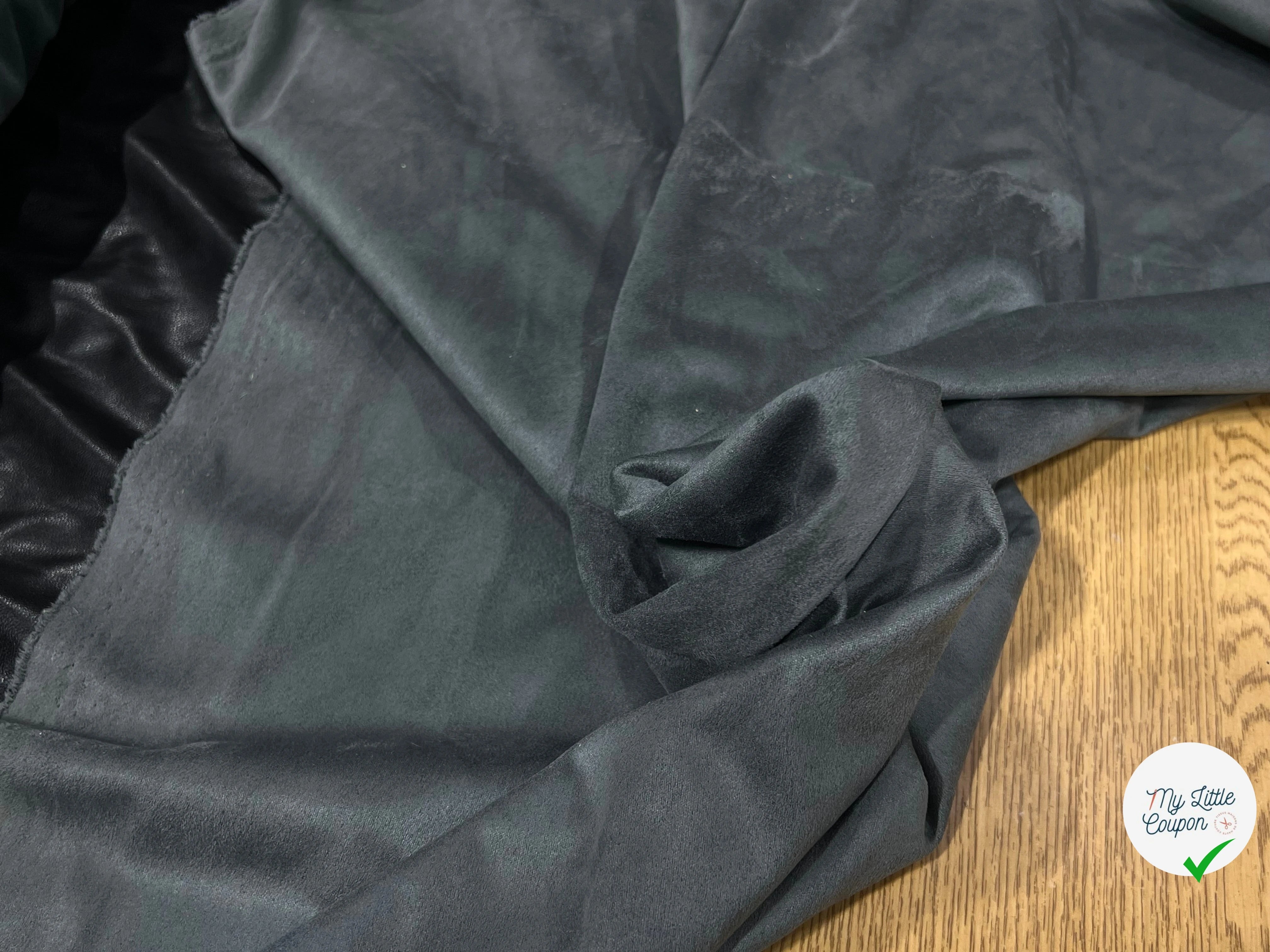 SIMILI CUIR NOIR STRETCH NOIR 140CM SOUPLE - My Little Coupon