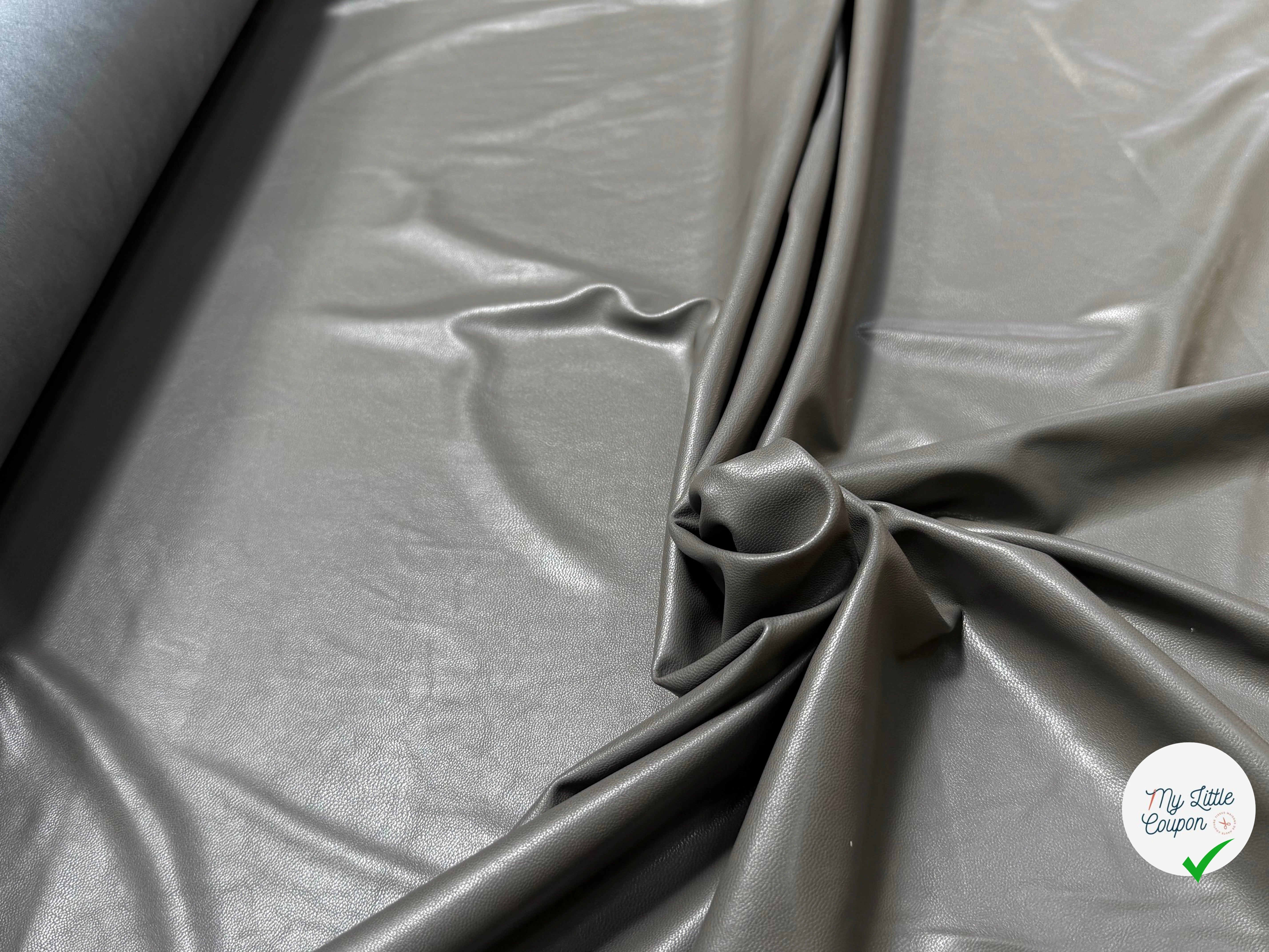 SIMILICUIR SOUPLE ENDROIT DOUX GRIS STRETCH - My Little Coupon