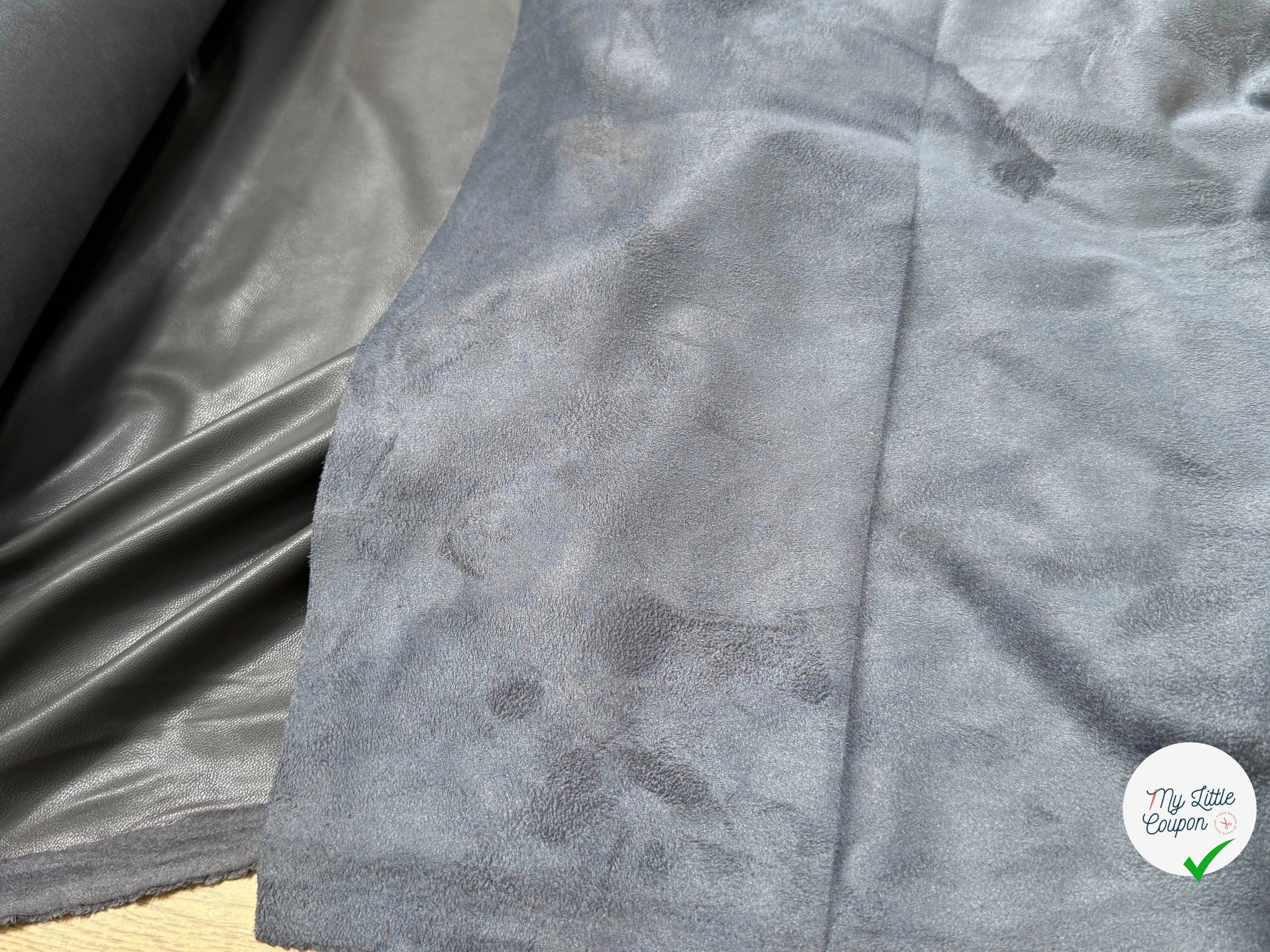 SIMILICUIR SOUPLE ENDROIT DOUX GRIS STRETCH - My Little Coupon