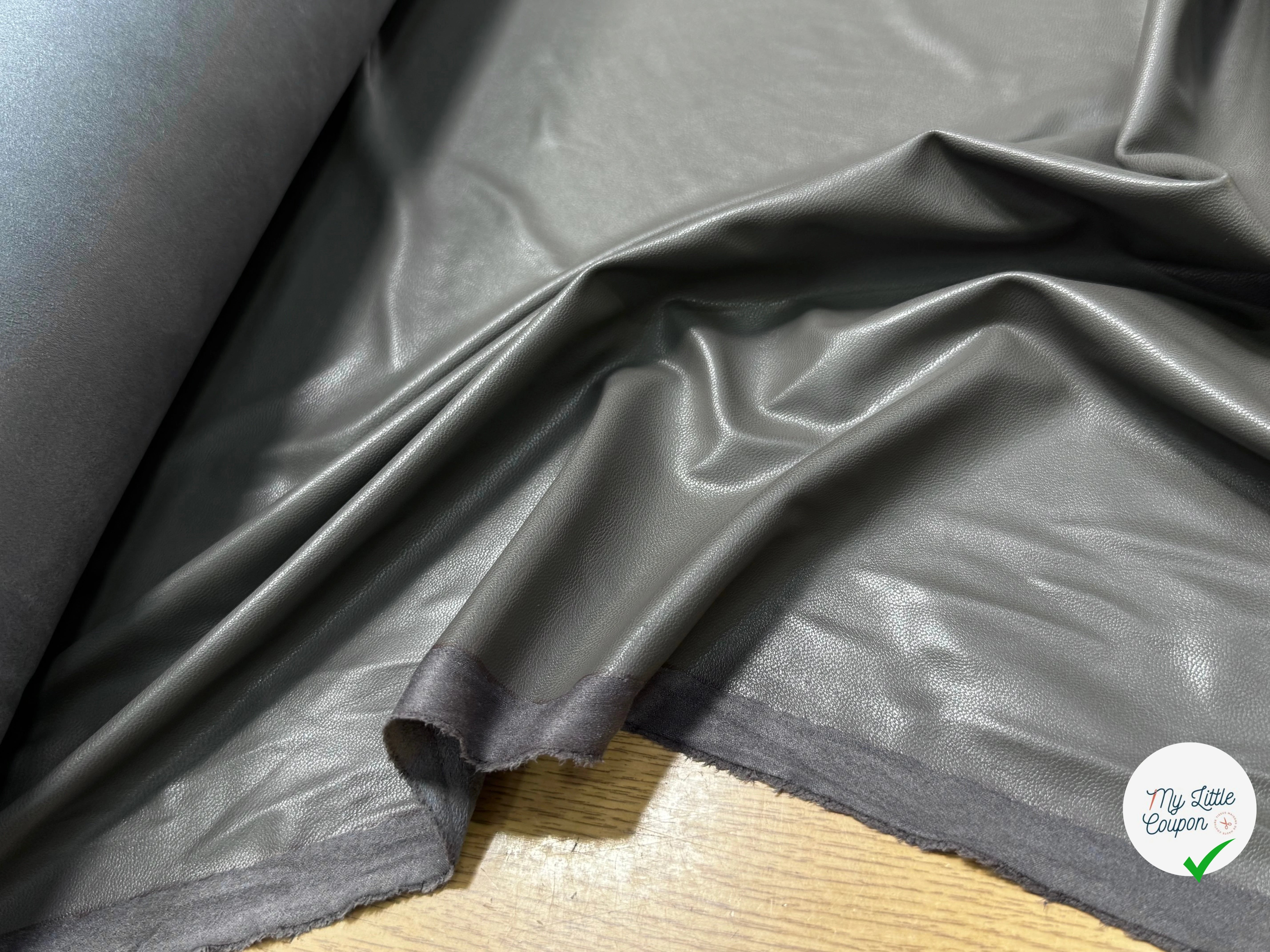 SIMILICUIR SOUPLE ENDROIT DOUX GRIS STRETCH - My Little Coupon