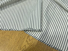 SOIE LÉGÈREMENT SATINÉ BLANC FINES RAYURES NOIRE 100% SOIE - My Little Coupon