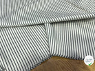 SOIE LÉGÈREMENT SATINÉ BLANC FINES RAYURES NOIRE 100% SOIE - My Little Coupon