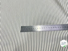 SOIE LÉGÈREMENT SATINÉ BLANC FINES RAYURES NOIRE 100% SOIE - My Little Coupon