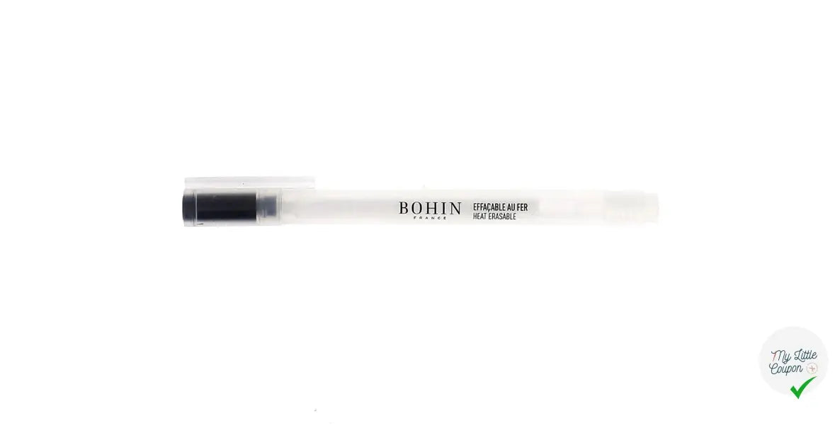 STYLO POUR TISSU EFFAÇABLE AU FER - BLANC - My Little Coupon