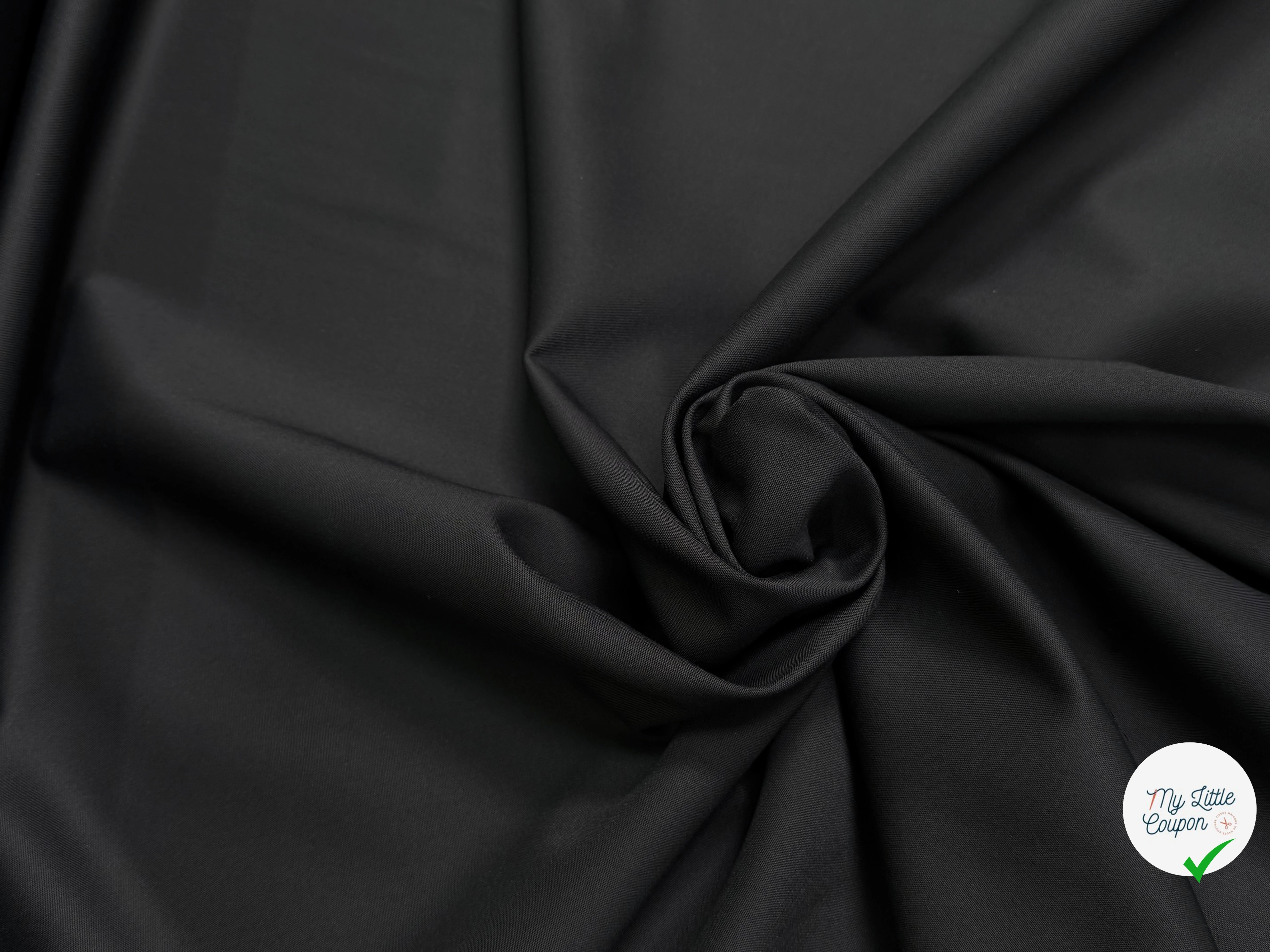 SUBLIME DRAPERIE NOIRE STRETCH TOUCHER ULTRA DOUX ET TENUE IMPECCABLE ITALIE - My Little Coupon