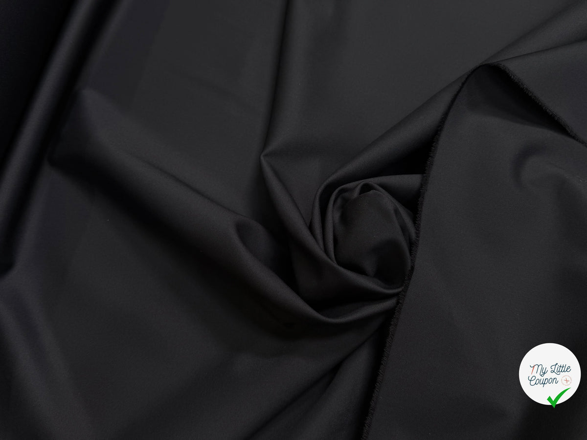 SUBLIME DRAPERIE NOIRE STRETCH TOUCHER ULTRA DOUX ET TENUE IMPECCABLE ITALIE - My Little Coupon