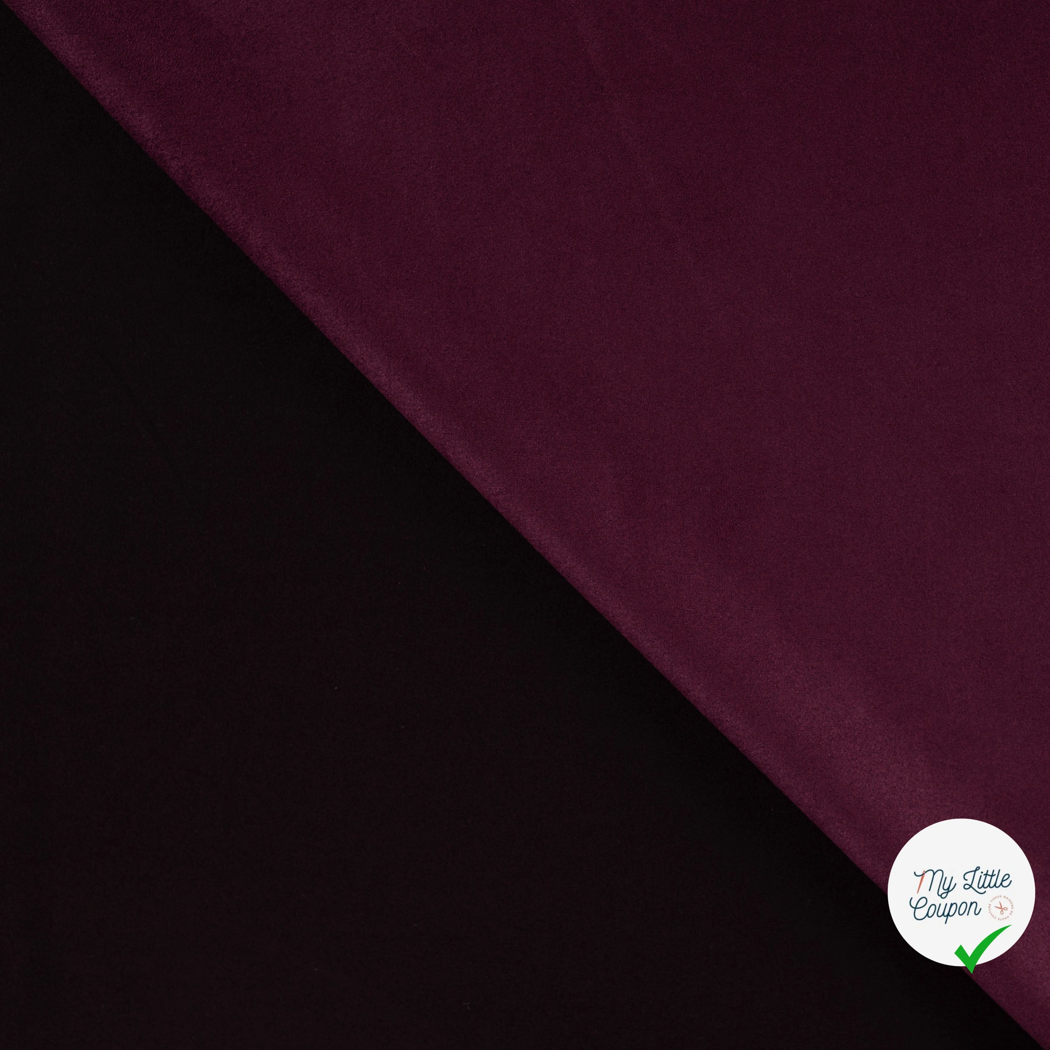 Suédine scuba bordeaux - détail de la texture