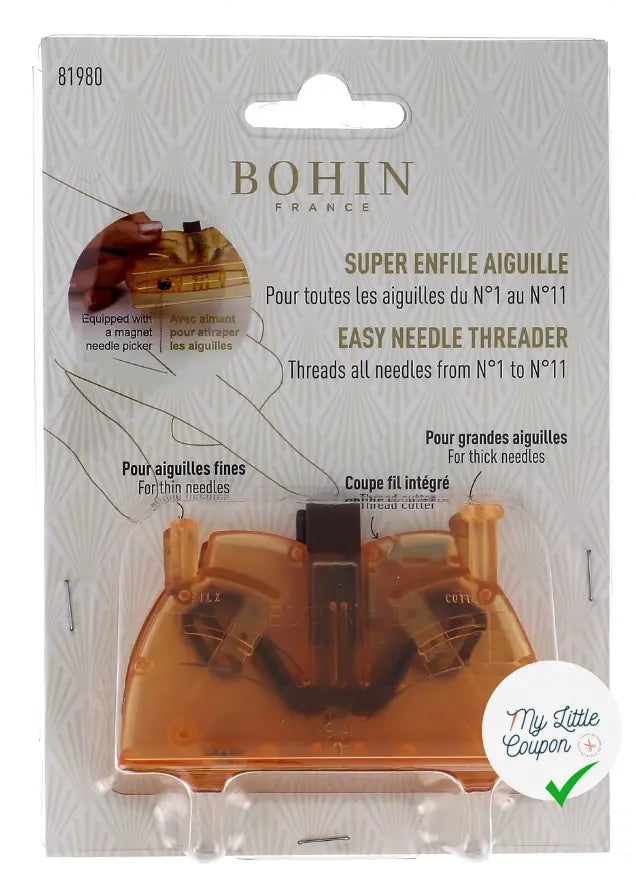 SUPER ENFILE AIGUILLE MARRON OU ROSE - My Little Coupon