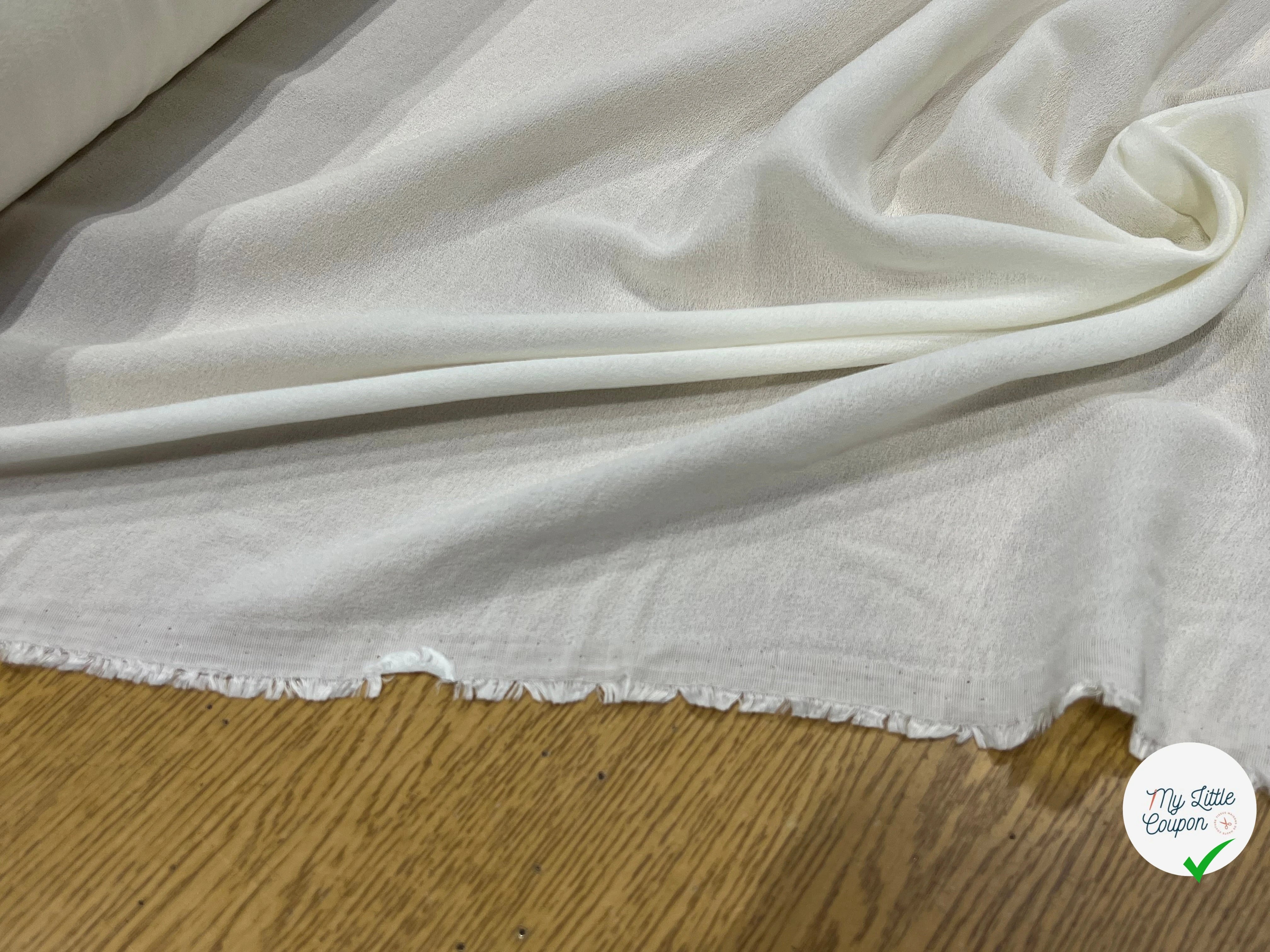 SUPERBE CREPE VISCOSE ÉCRU 100% VISCOSE - My Little Coupon