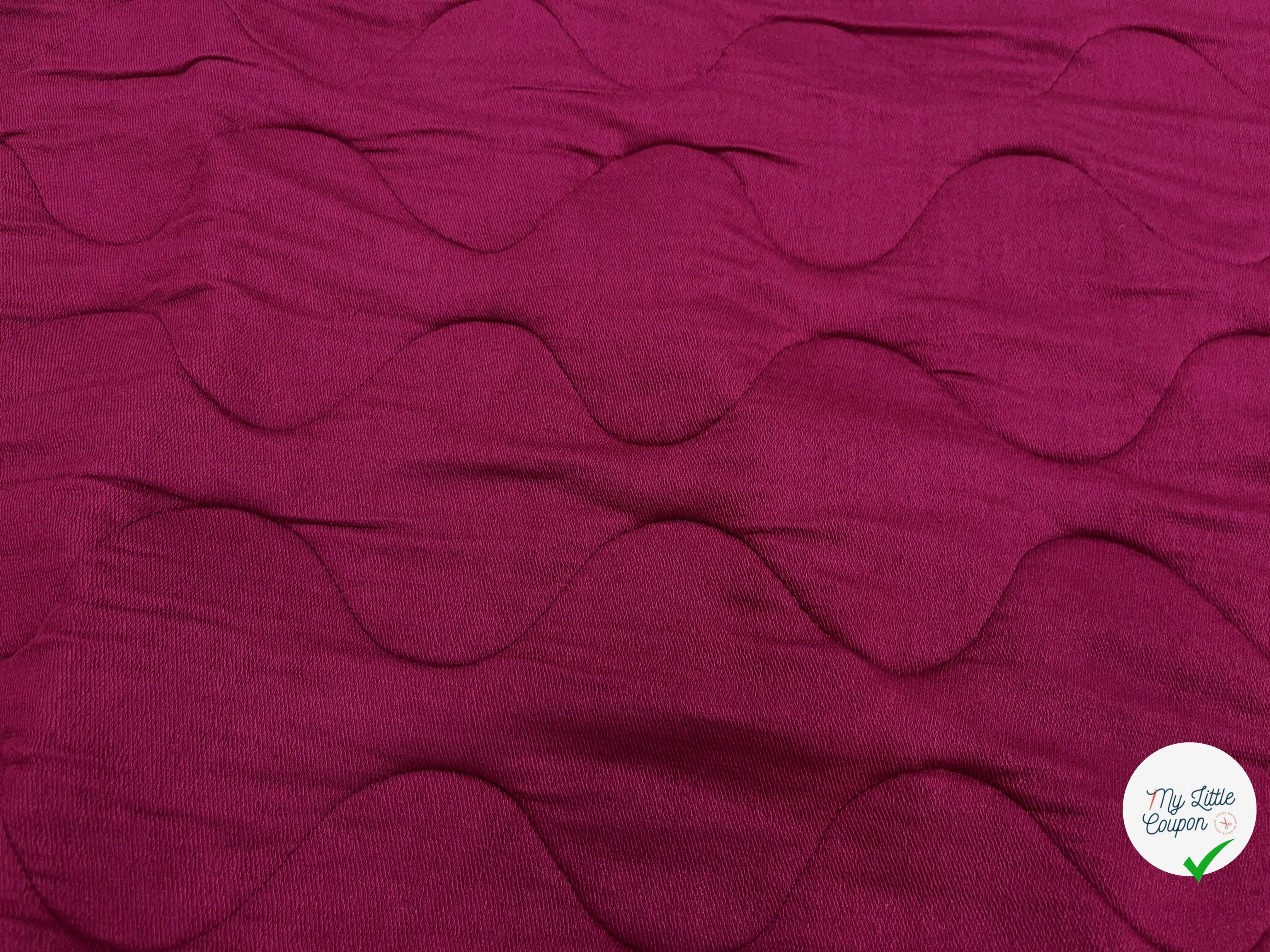 SWEAT MATELASSÉ FUSCHIA VISCOSE SIMPLE FACE - My Little Coupon