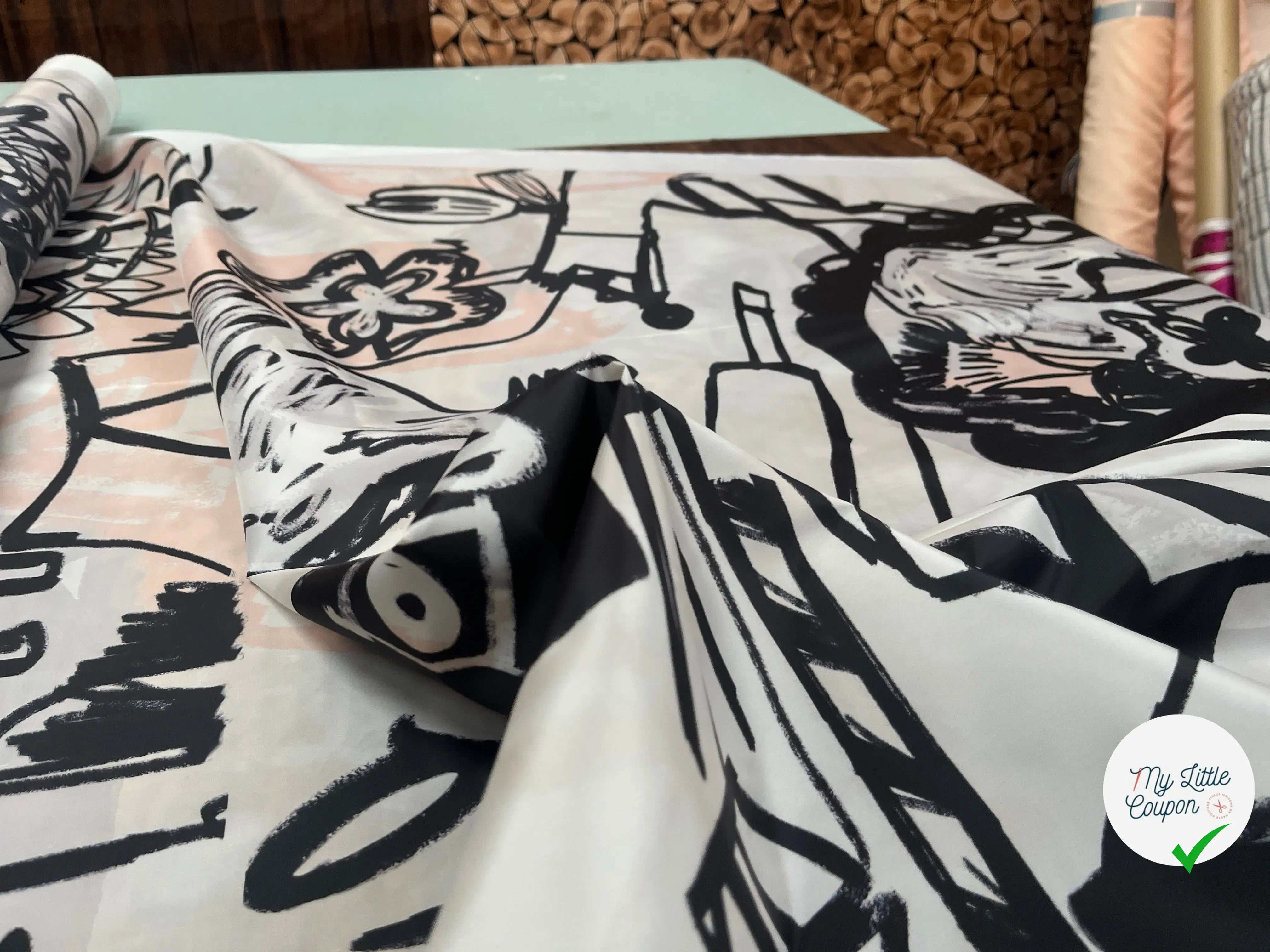 TAFETAS PARKA MOTIF GRIBOUILLI GRAPHIQUE - My Little Coupon
