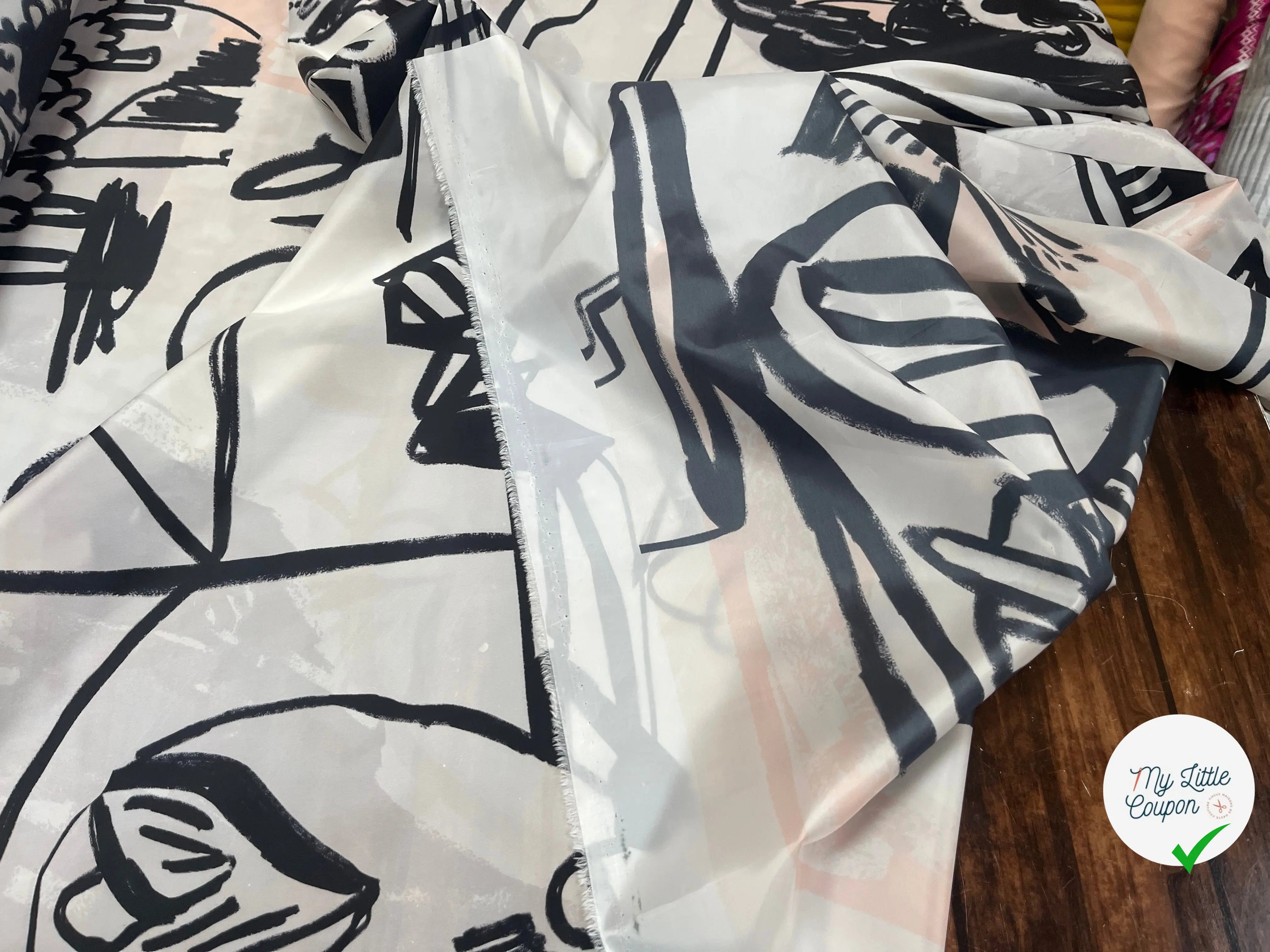 TAFETAS PARKA MOTIF GRIBOUILLI GRAPHIQUE - My Little Coupon