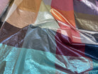 TAFFETAS À CARREAUX MULTICOLORE MÉTALISSÉ - My Little Coupon