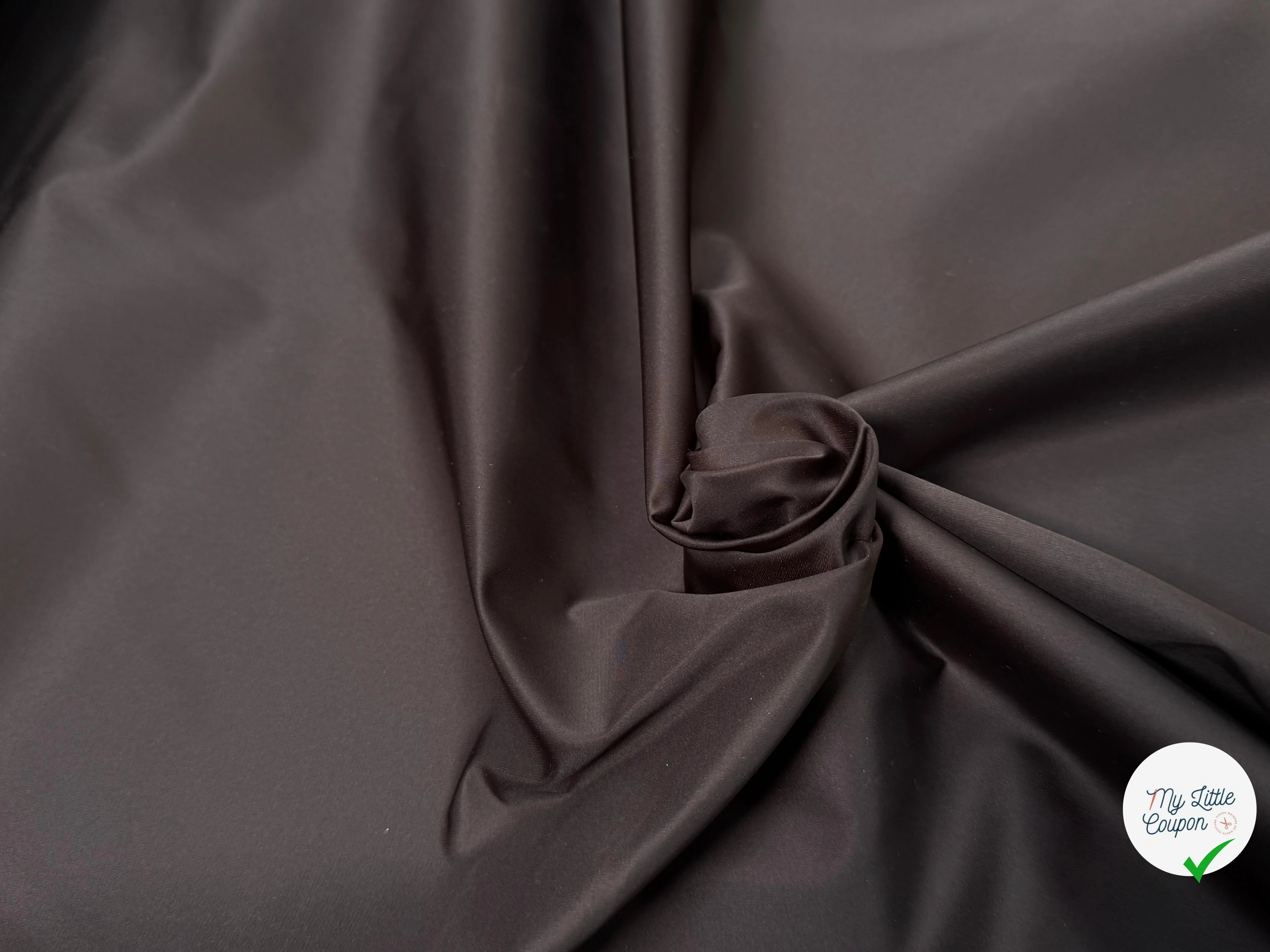 TAFFETAS LOURD SUPERBE TOUCHER MARRON FONCÉ - My Little Coupon