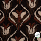 Teddy jacquard brun foncé - vue à plat