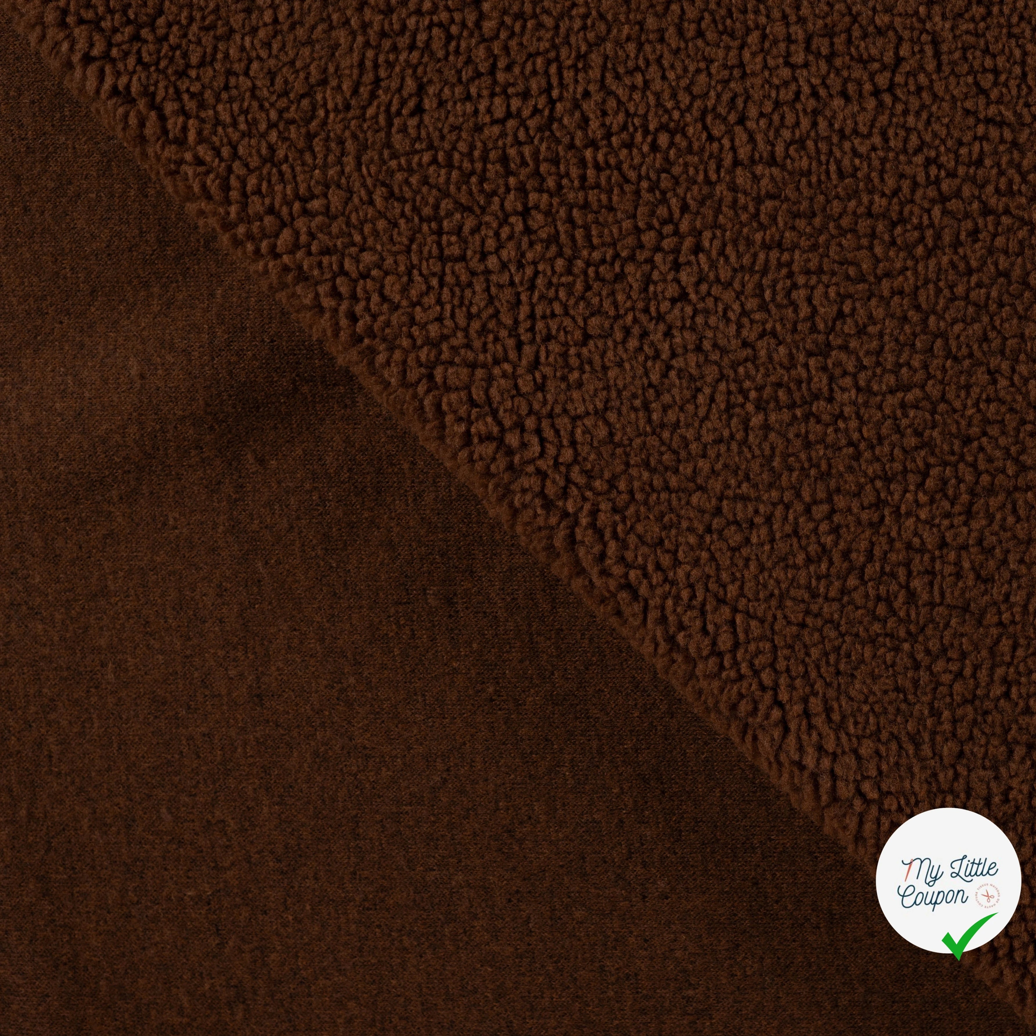 Teddy uni caramel - détail de la bouclette