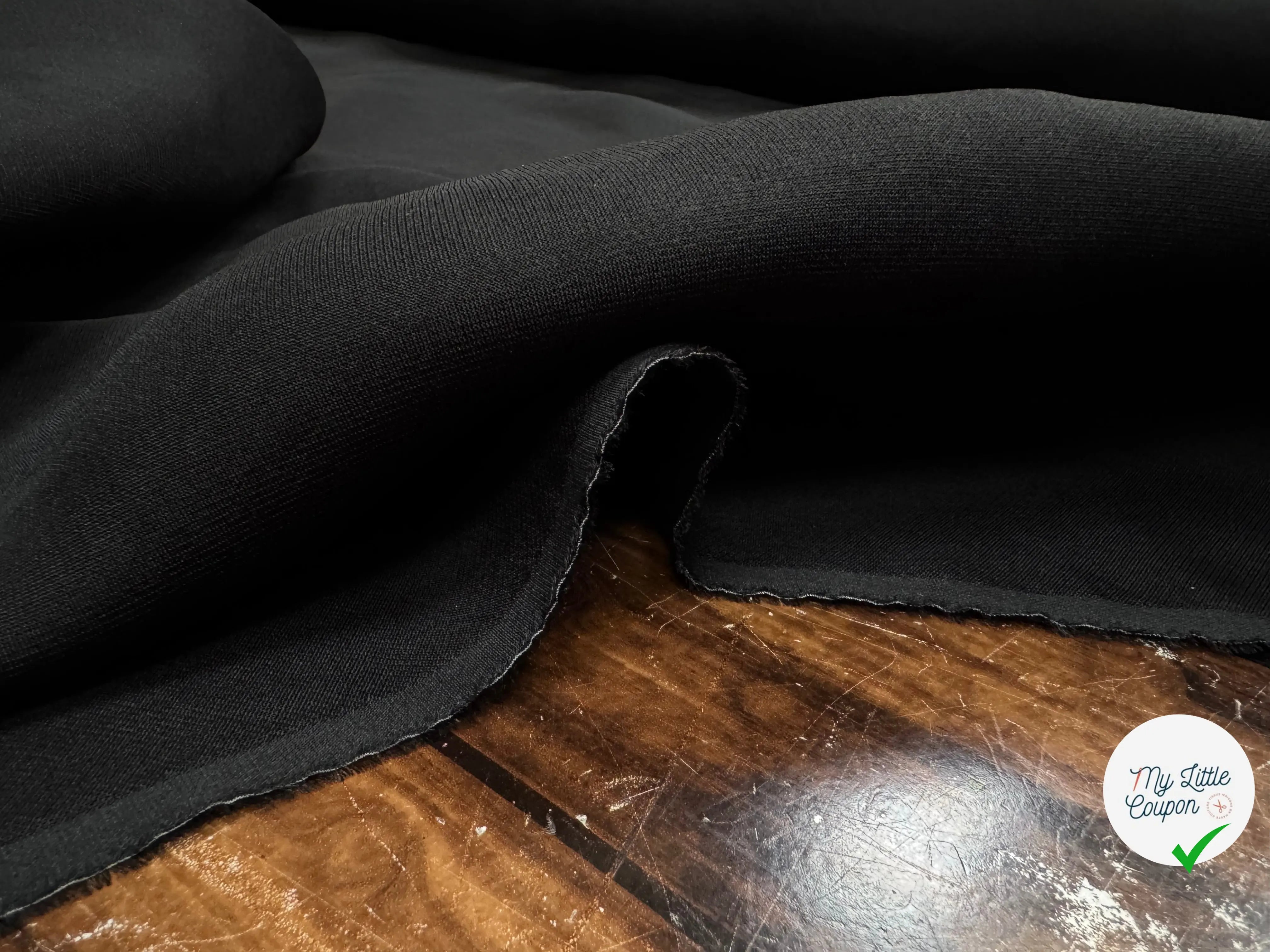 TEXTURED SILK GAZAR, Black - My Little Coupon