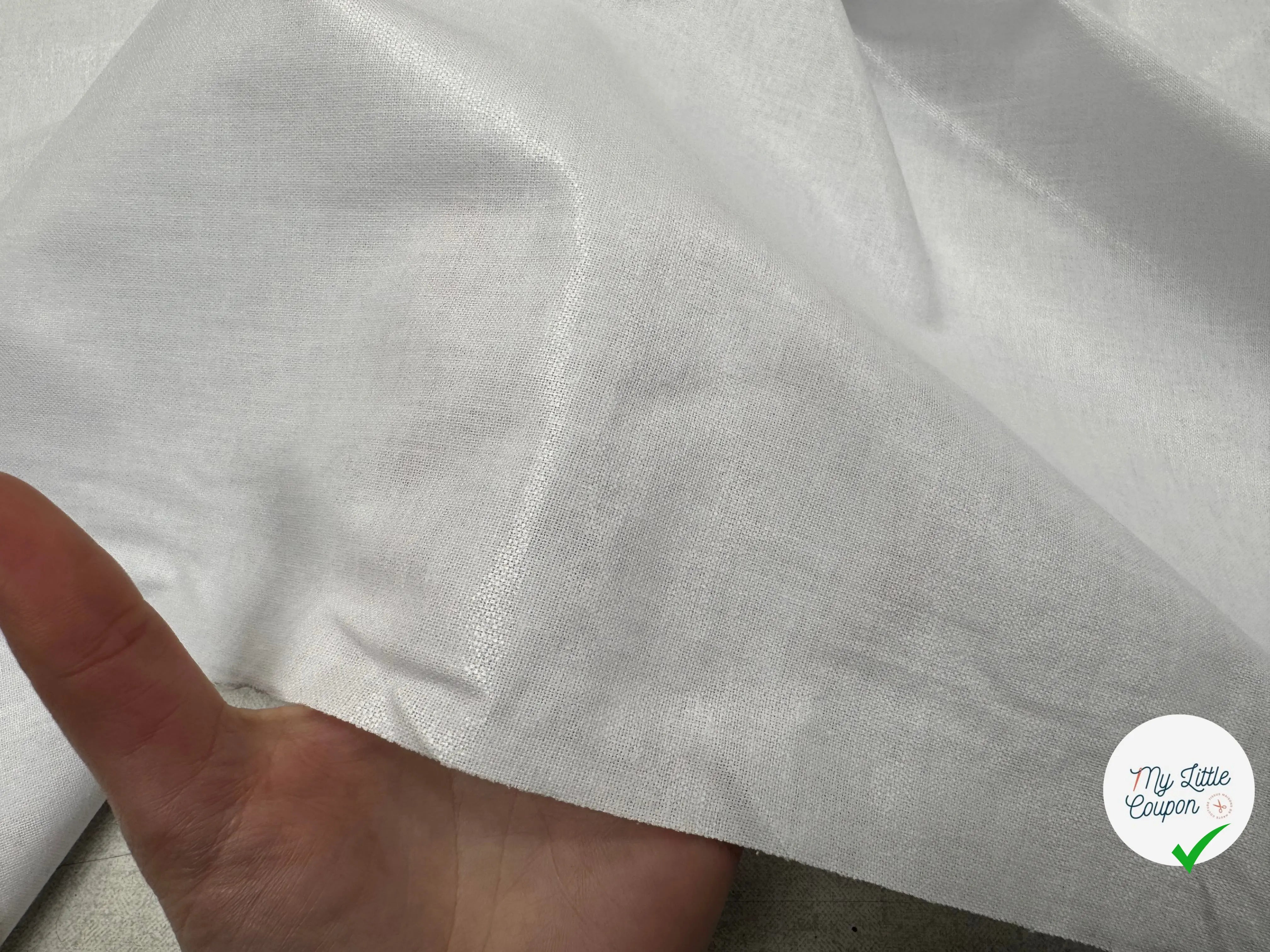 THERMOCOLLANT COTON TISSÉ À GRAIN BLANC - My Little Coupon