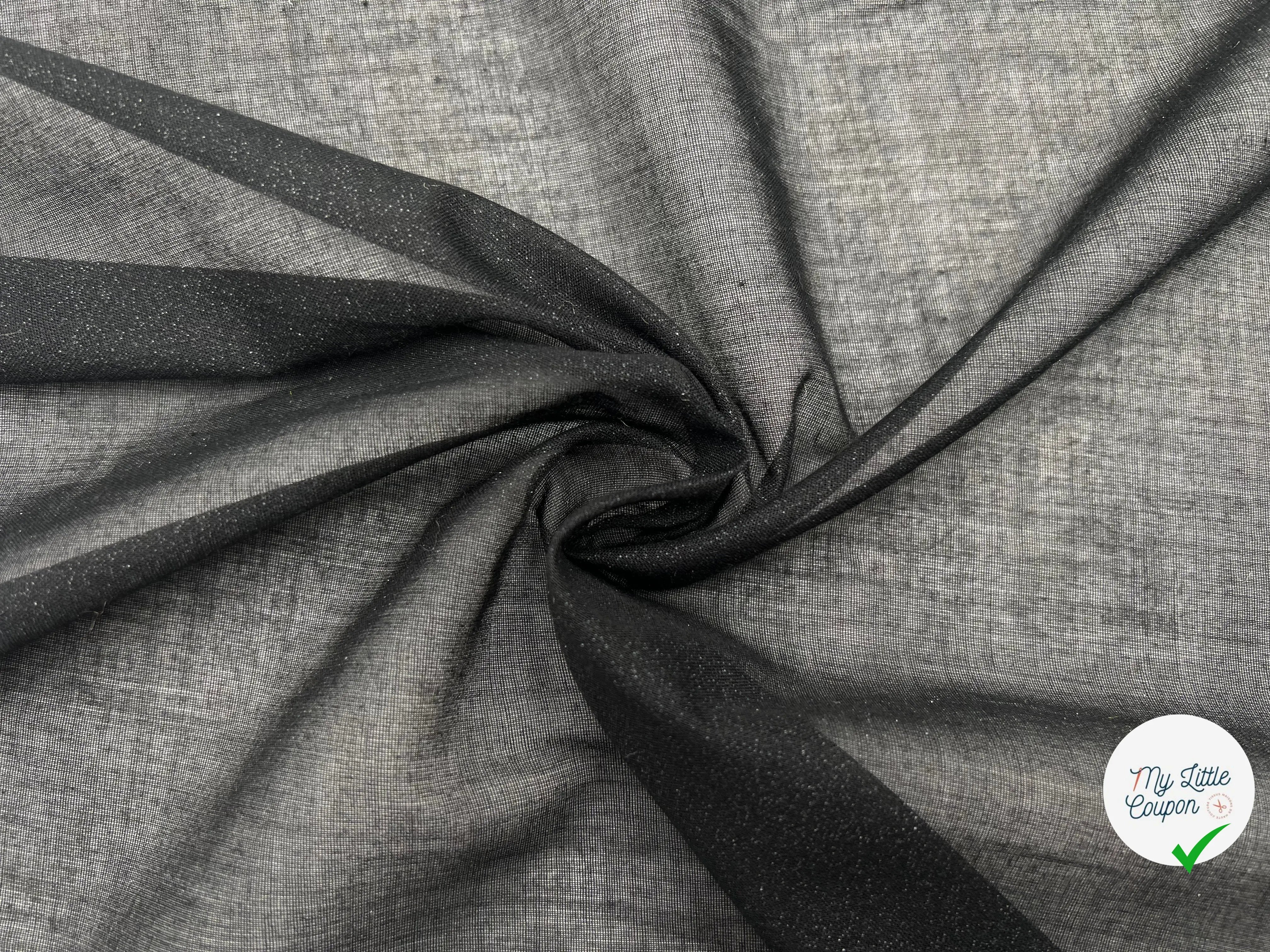 THERMOCOLLANT SOYEUX NOIR - My Little Coupon - tissu - coudre