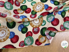 TISSU 100% VISCOSE IMPRIMÉ FOND CREME MOTIFS CIRCULAIRES - My Little Coupon