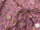 TISSU 100% VISCOSE IMPRIMÉ FOND VIEUX ROSE - My Little Coupon