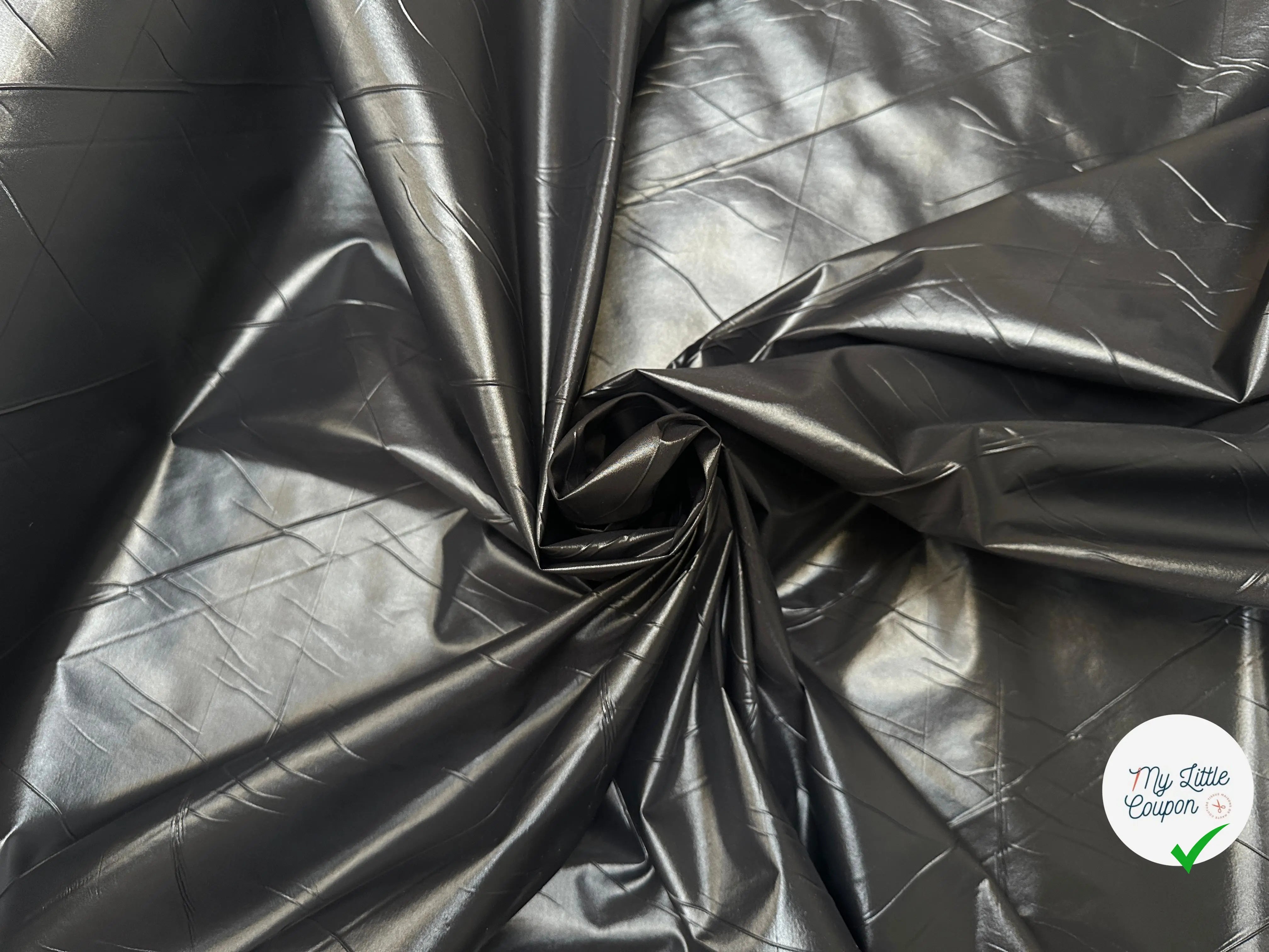 TISSU ANORAK NOIR IMPERMEABLE - My Little Coupon