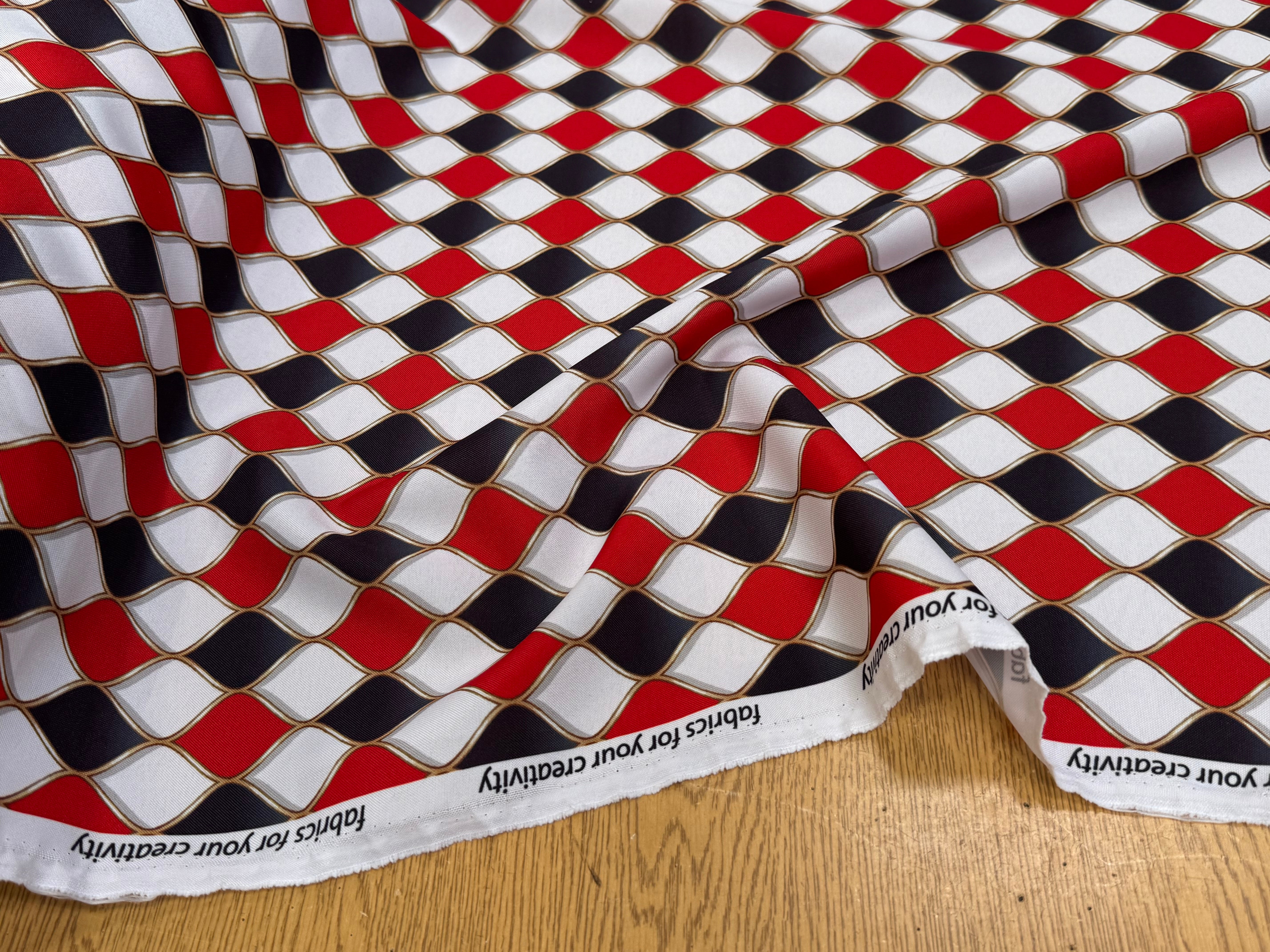 TISSU BURLINGTON ROUGE NOIR - My Little Coupon
