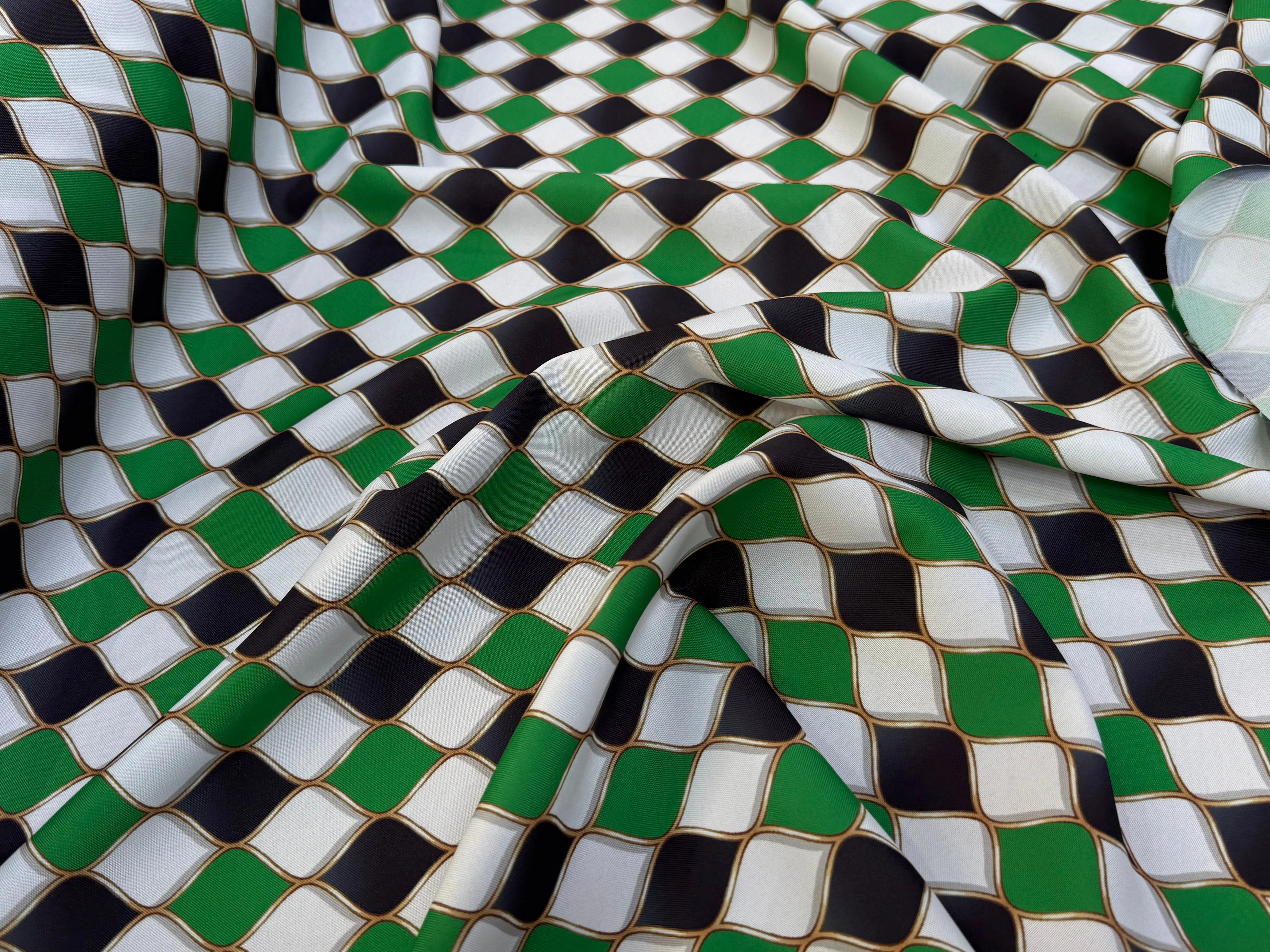 TISSU BURLINGTON VERT ET NOIR - My Little Coupon