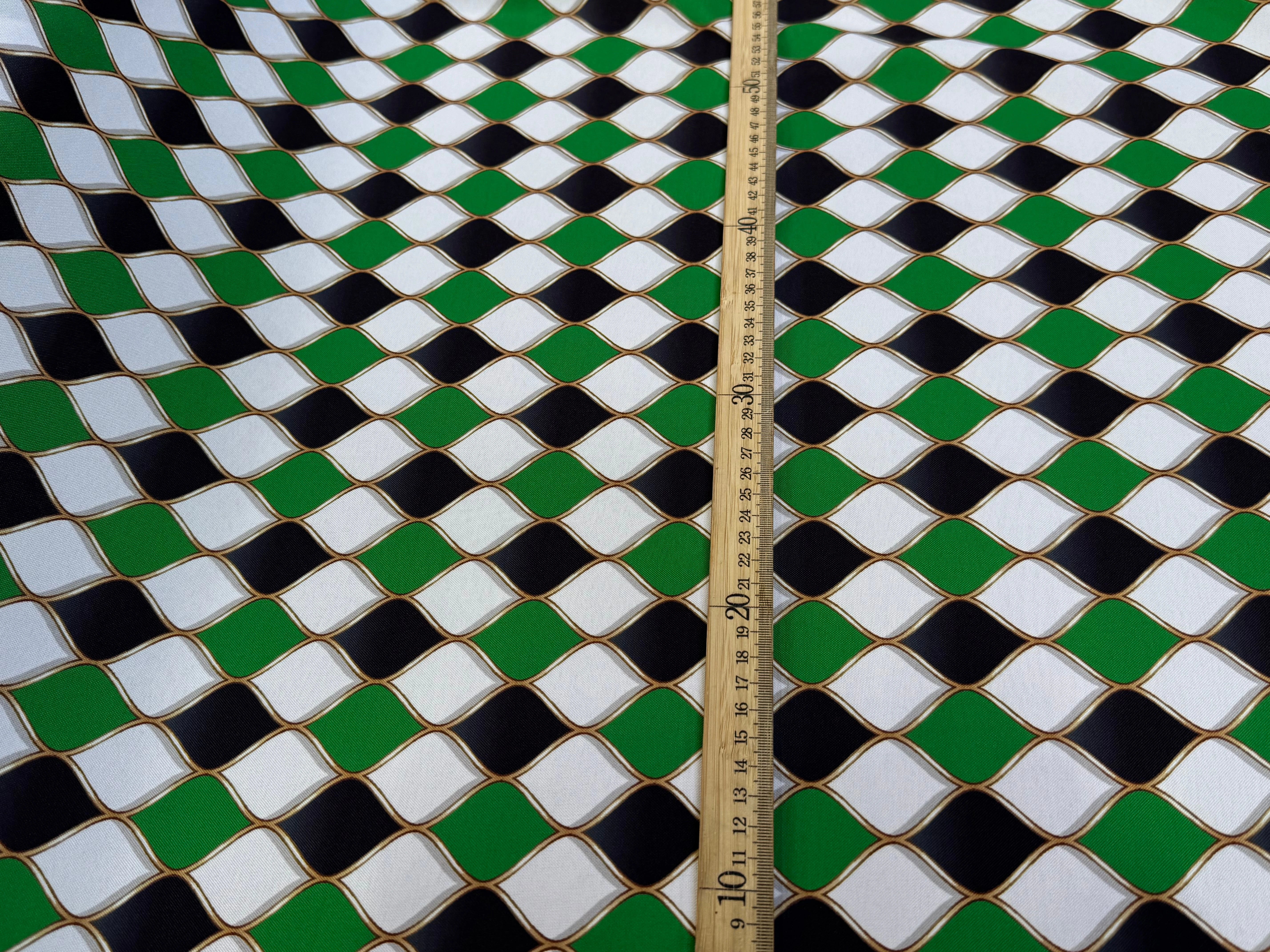 TISSU BURLINGTON VERT ET NOIR - My Little Coupon