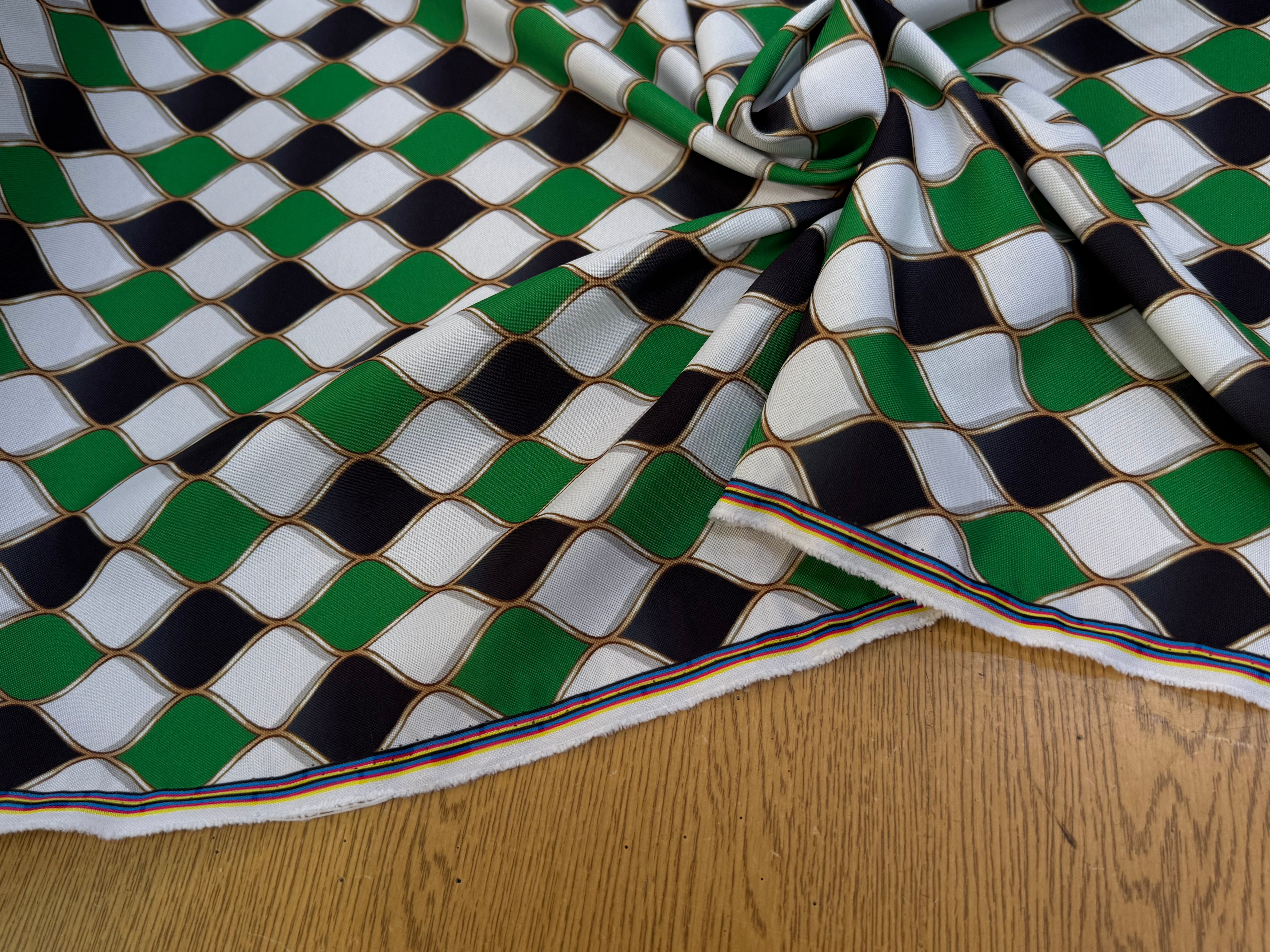 TISSU BURLINGTON VERT NOIR - My Little Coupon