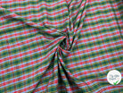 TISSU CARREAU SUR POPELINE TISSÉE AUX COULEURS DU PERROQUET - My Little Coupon - tissu - coudre