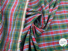 TISSU CARREAU SUR POPELINE TISSÉE AUX COULEURS DU PERROQUET - My Little Coupon - tissu - coudre