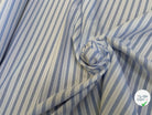 TISSU CHEMISE 100% COTON ORGANIC À RAYURES WHITE & SKY BLUE - My Little Coupon